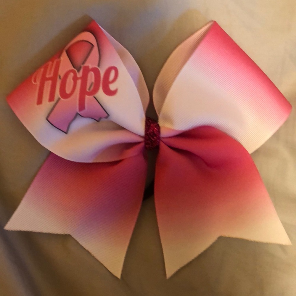 •FREE WHEN BUNDLED• breast cancer awareness cheer bow